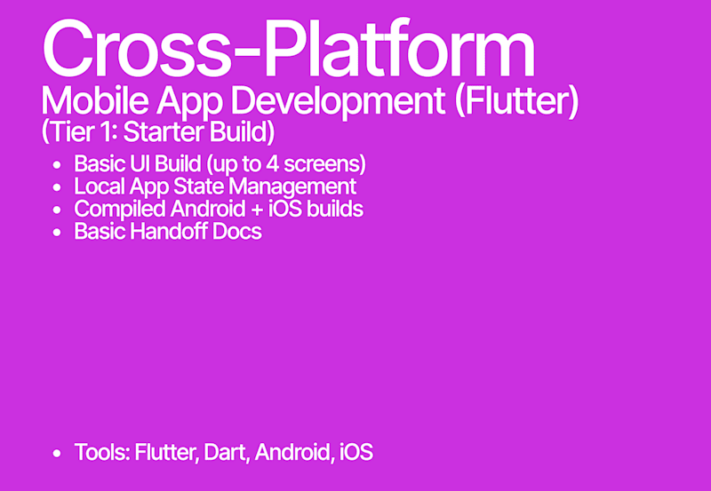 Cover image for 🔹 Cross-Platform Mobile App Development (Flutter)