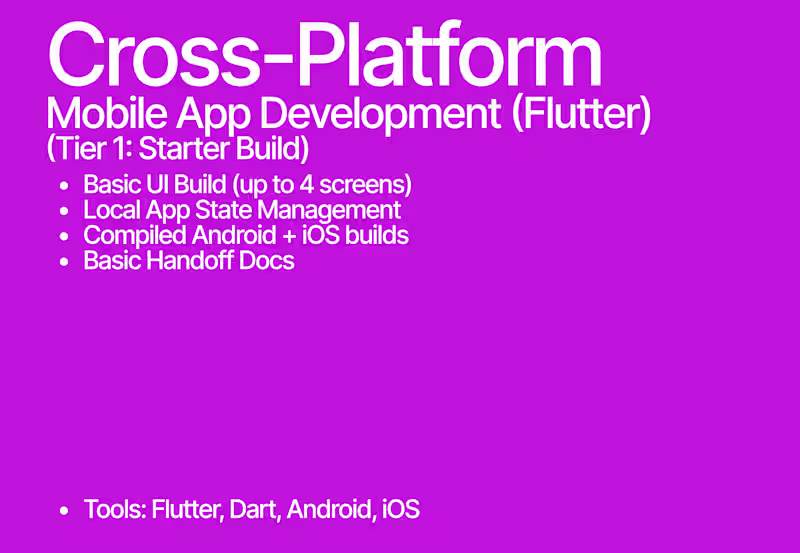 Cover image for 🔹 Cross-Platform Mobile App Development (Flutter)