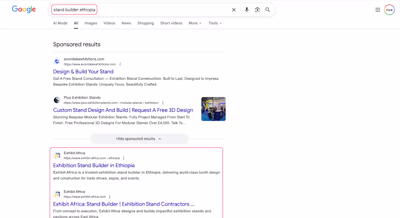 Cover image for “SEO takes years to work.” False. Our client Exhibit Africa ...
