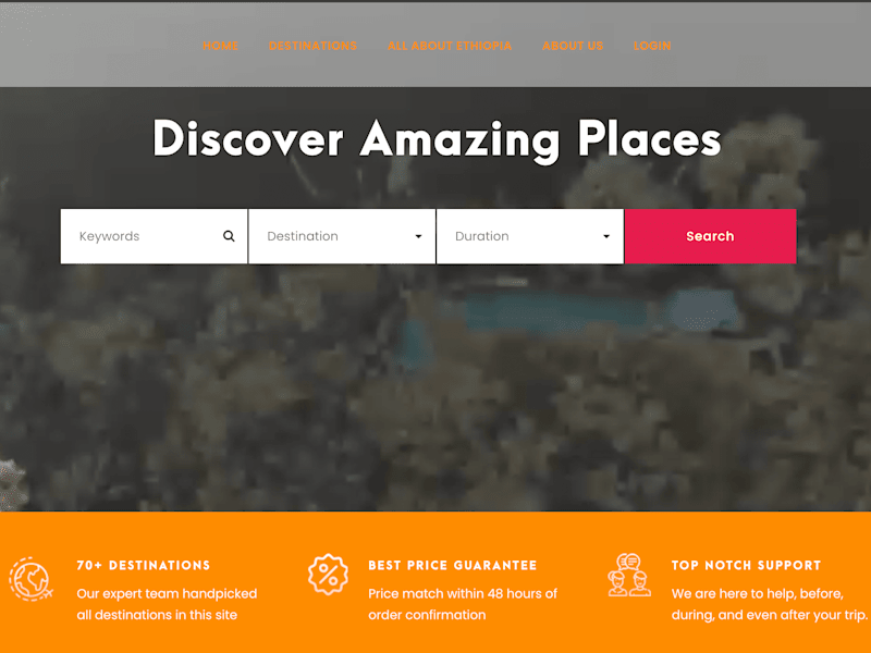 Cover image for Home - Discover a different world with Testimony tour and Travel