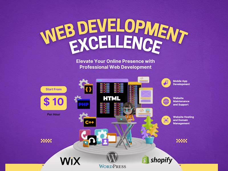 Cover image for Expert Web Developer: Crafting Stunning Wix and Shopify Sites