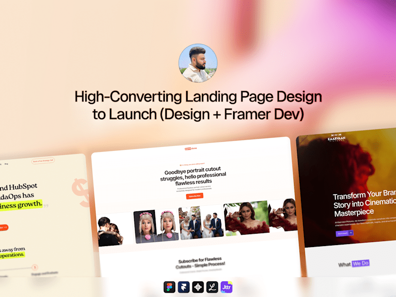 Cover image for High-Converting Landing Page Design + Framer Development