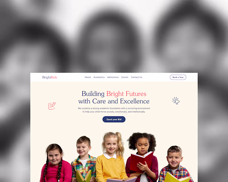 Cover image for Bright Kids school website