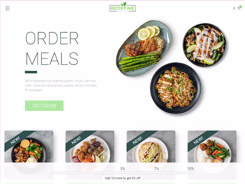 Cover image for Redefine Meals Website and Online Ordering System