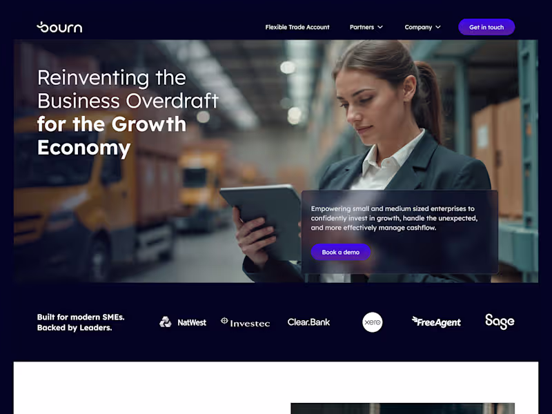 Cover image for Bourn | Smart Working Capital Solutions for UK SMEs