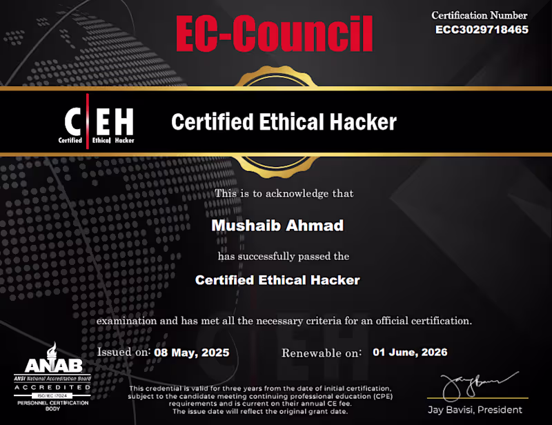Cover image for Certified Ethical Hacker