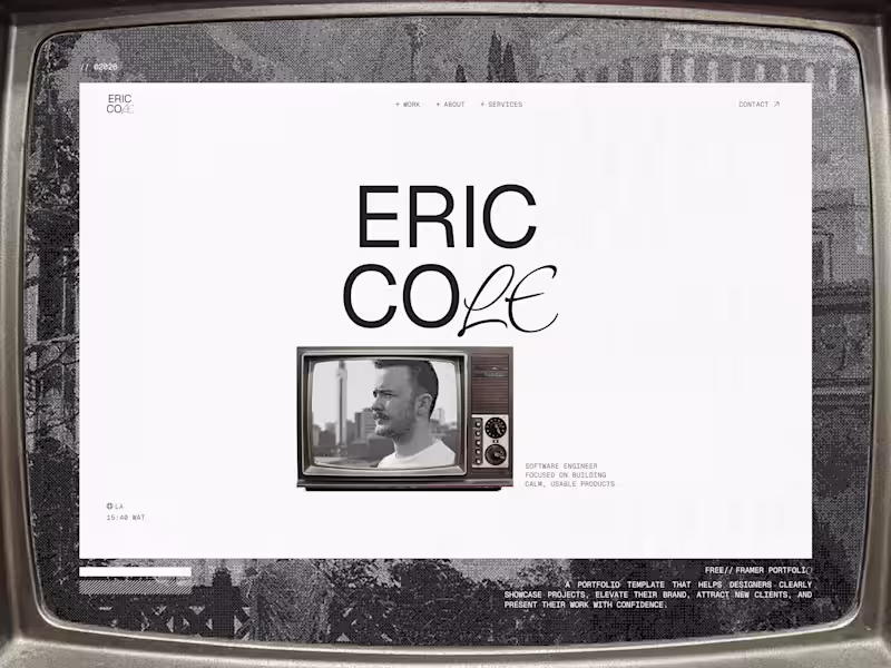 Cover image for ERIC COLE — Personal Portfolio Template