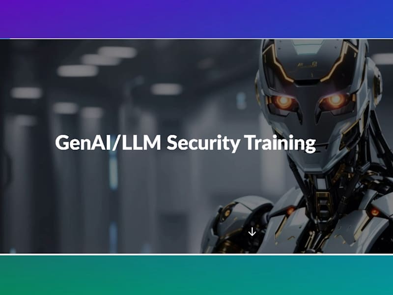 Cover image for GenAI/LLM Security Training: Learning Module Example with Camta…