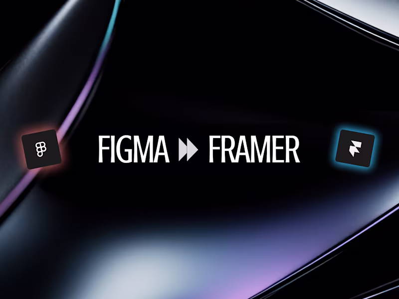 Cover image for Speedy Figma to Framer landing page with sleek animations