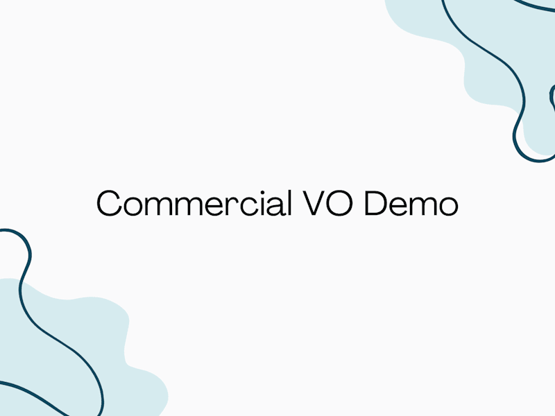 Cover image for Commercial Voiceover Demo
