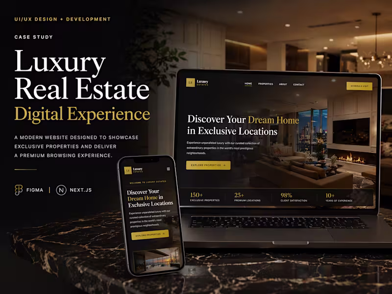 Cover image for Luxury Real Estate Website Design
A