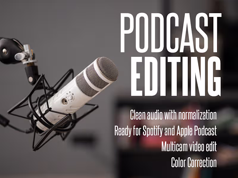 Cover image for Podcast Audio & Video Editing - From Raw Audio to Polished