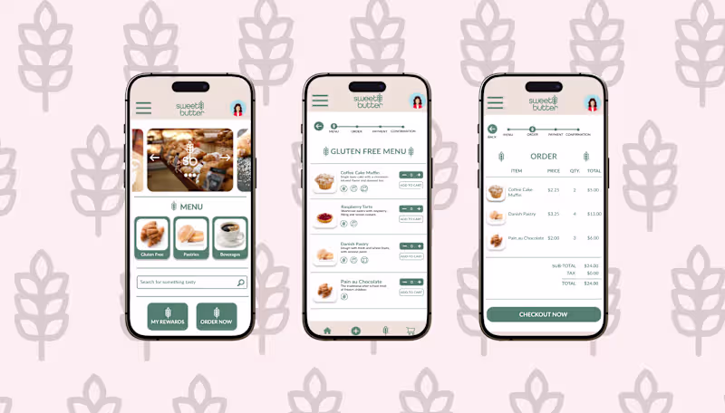 Cover image for Sweet Butter Bakery Brand and App Design 