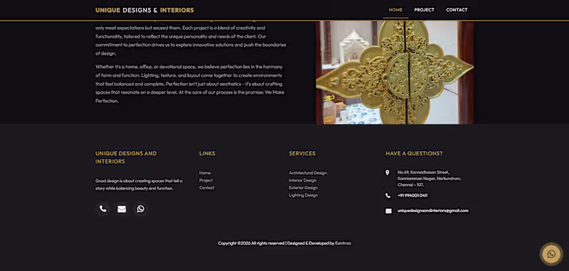 Cover image for Unique Designs & Interiors –