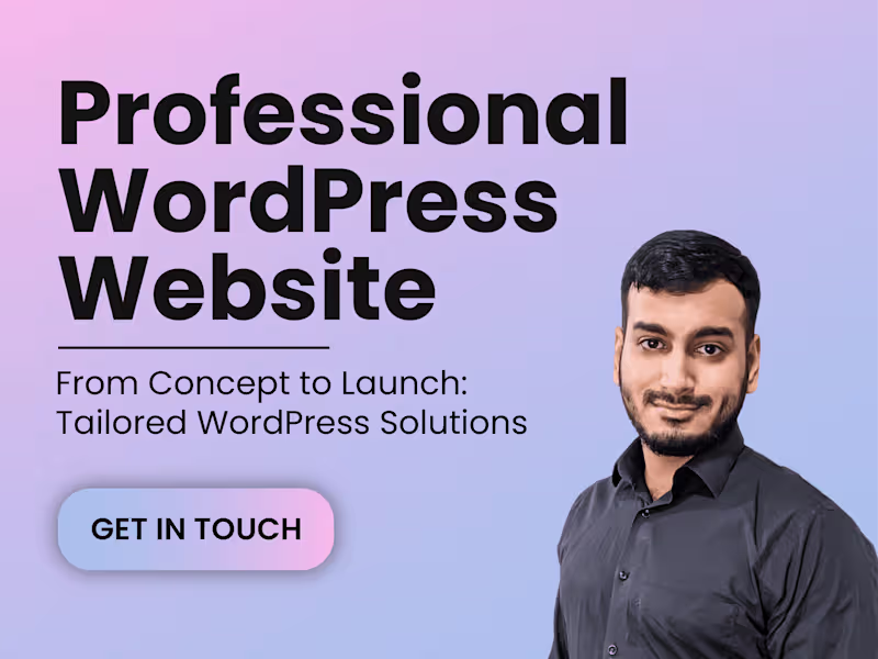 Cover image for Professional WordPress Website