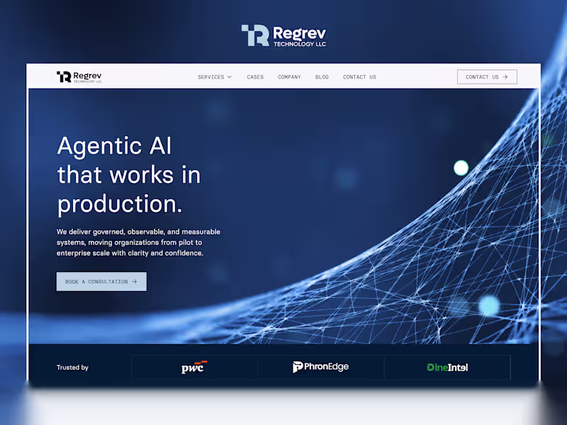 Cover image for Regrev Technology Website Strategy, Design & Framer Development
