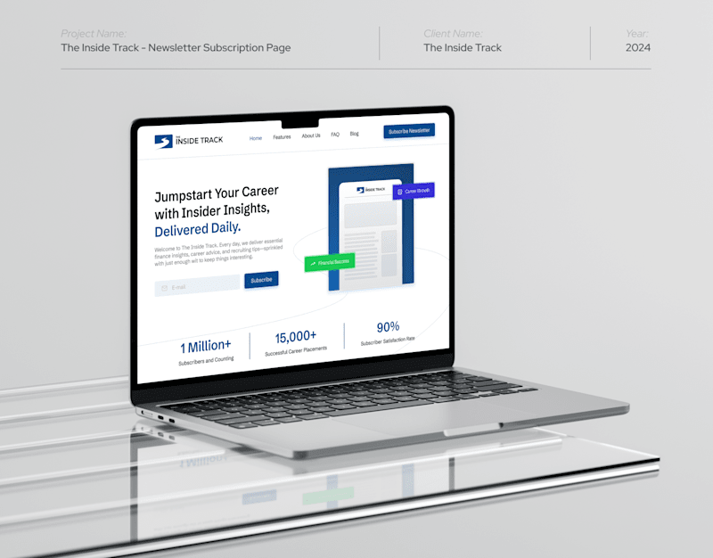 Cover image for Inside Track | Newsletter Landing Page Design