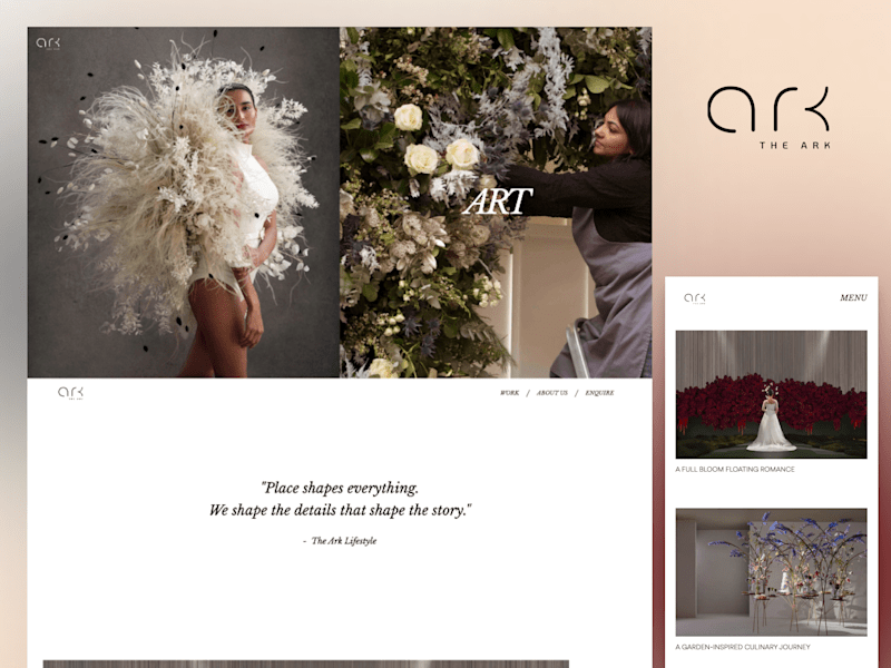 Cover image for Luxury Website Redesign + Webflow for The Ark Lifestyle