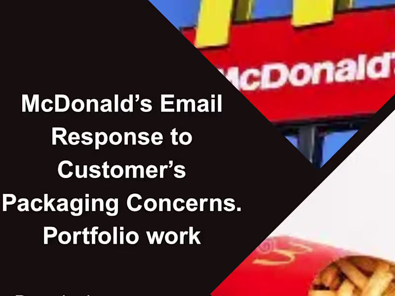 Cover image for Mock McDonald's Email