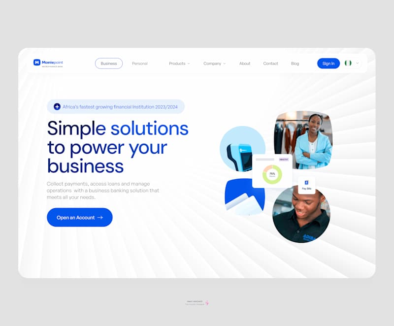 Cover image for Redesign of Moniepoint's Website Hero Section 