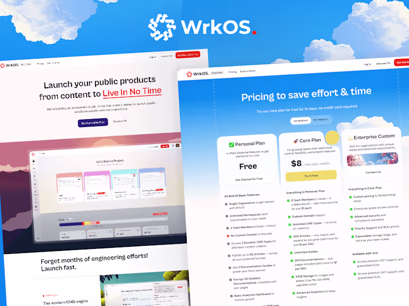 Cover image for WrkOS: Fast-Track SaaS Launch Platform Development