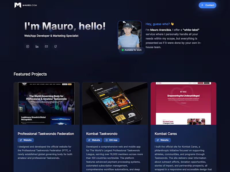 Cover image for Portfolio website development