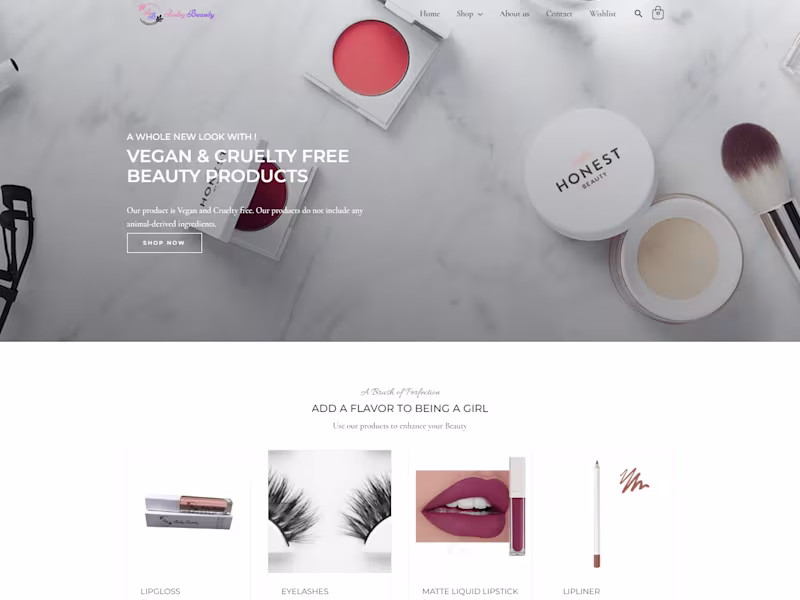 Cover image for RubyBeautyCo A Minimal Beauty Products Online Shop