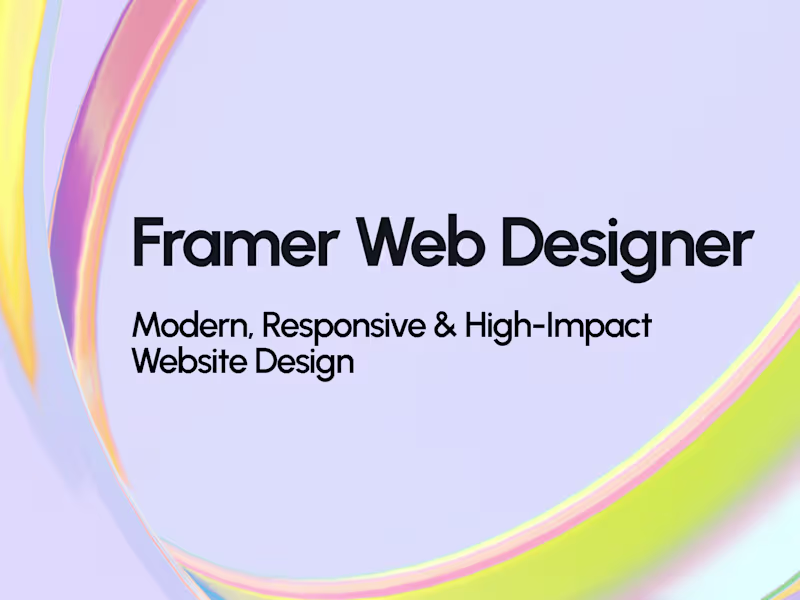 Cover image for Framer Expert for Modern, High-Converting Websites