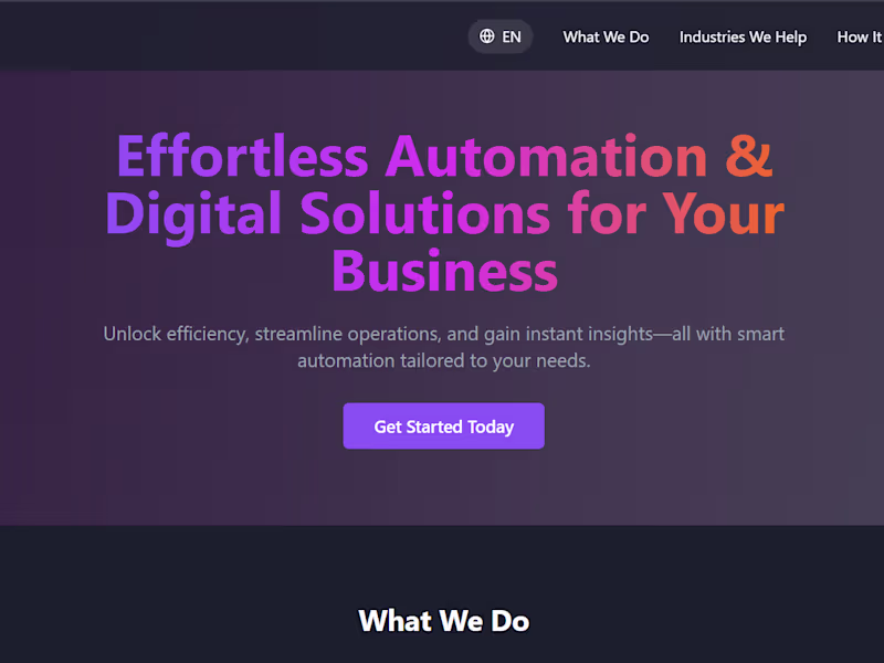 Cover image for Automation Solutions for Business Efficiency