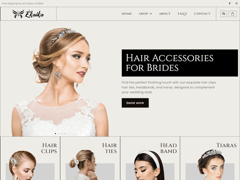 Cover image for Ekaika.com.au – Hair Accessories Online Store Created by ITfySol