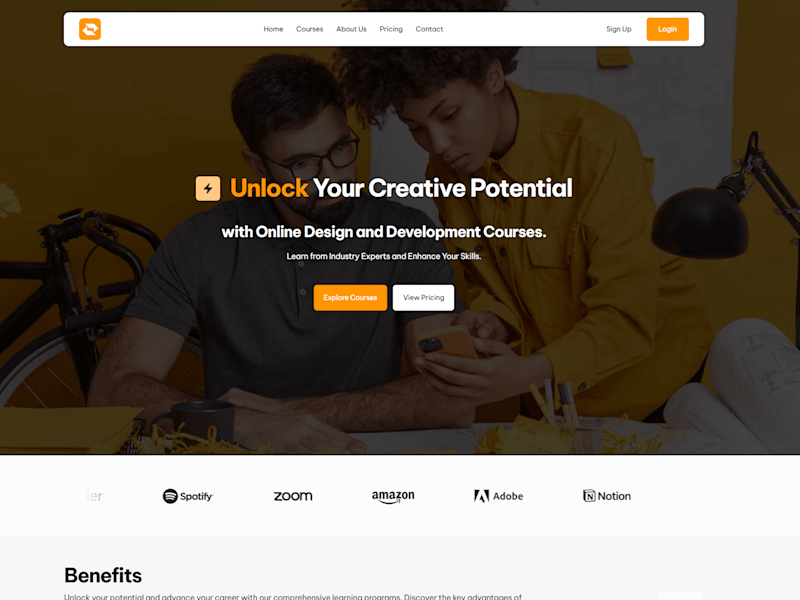 Cover image for Online Learning Platform Website