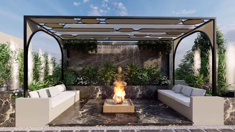 Cover image for A serene rooftop retreat where
