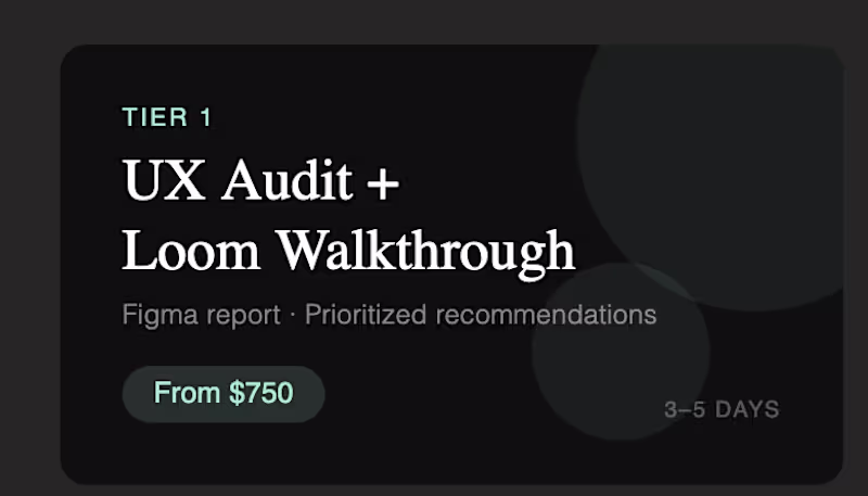 Cover image for UX Audit + Loom Walkthrough