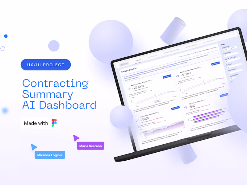 Cover image for UX/UI Project | Contracting Summary AI Dashboard