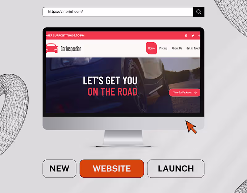 Cover image for Business website for CAR inspection