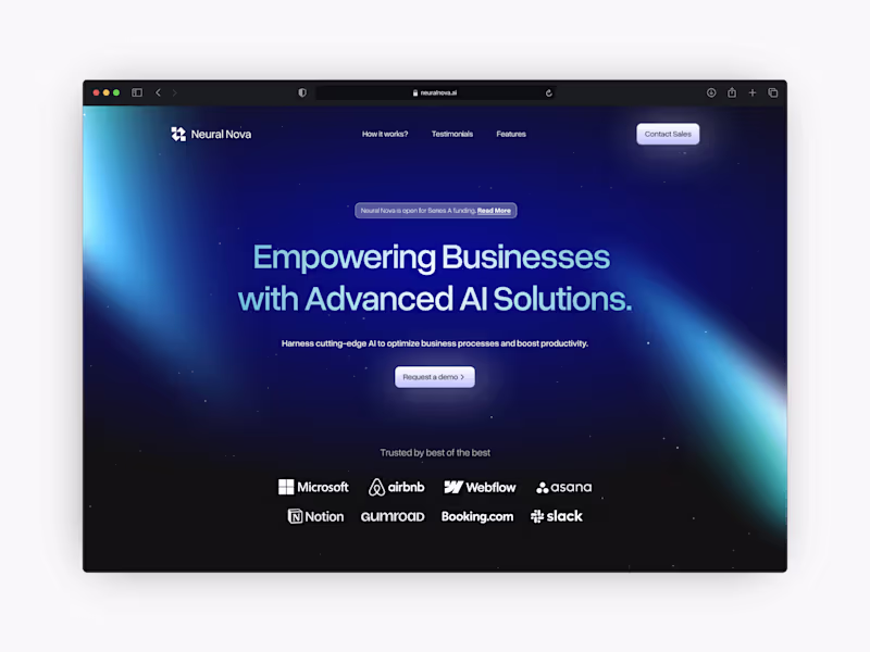 Cover image for Neural Nova: Website Design and Framer Development