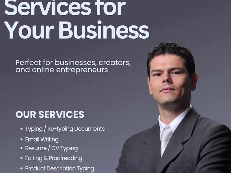 Cover image for Professional Writing, Typing & Editing Services