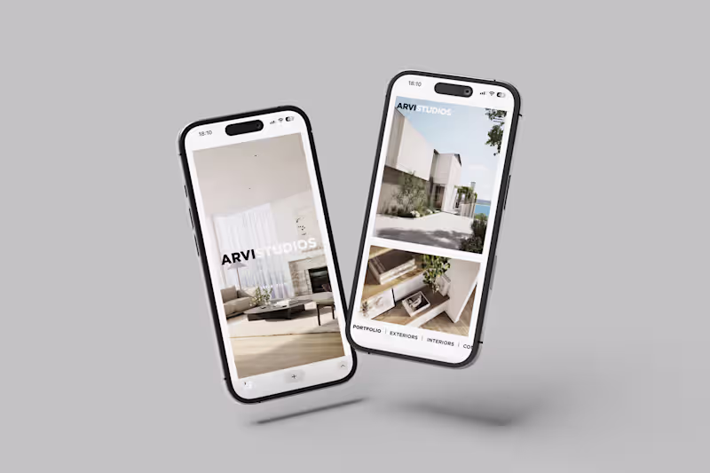 Cover image for Sophisticated One-Page Portfolio for Arvi Studios