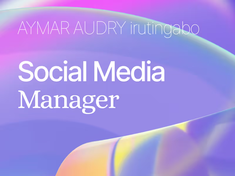 Cover image for Social Media Manager