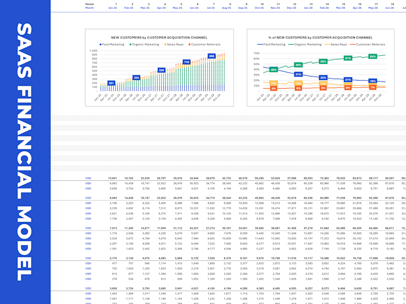 Cover image for Custom-Made SaaS Financial Model