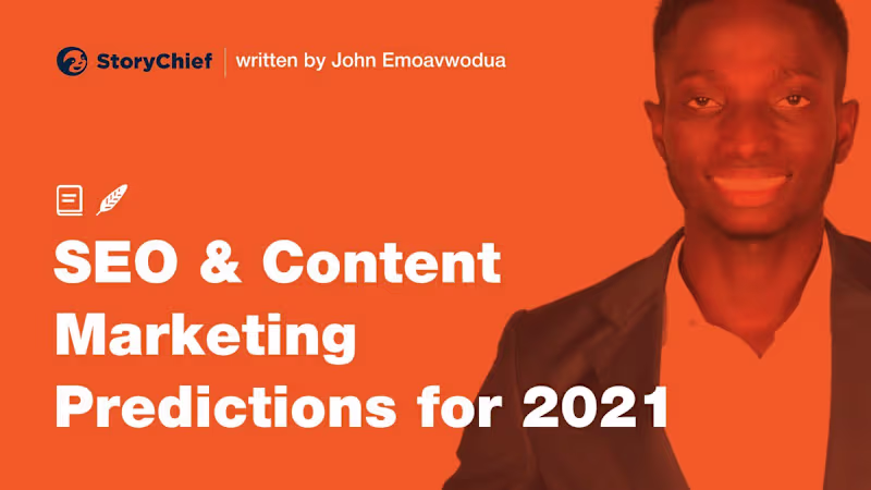 Cover image for 2021 Content Marketing and SEO Trends