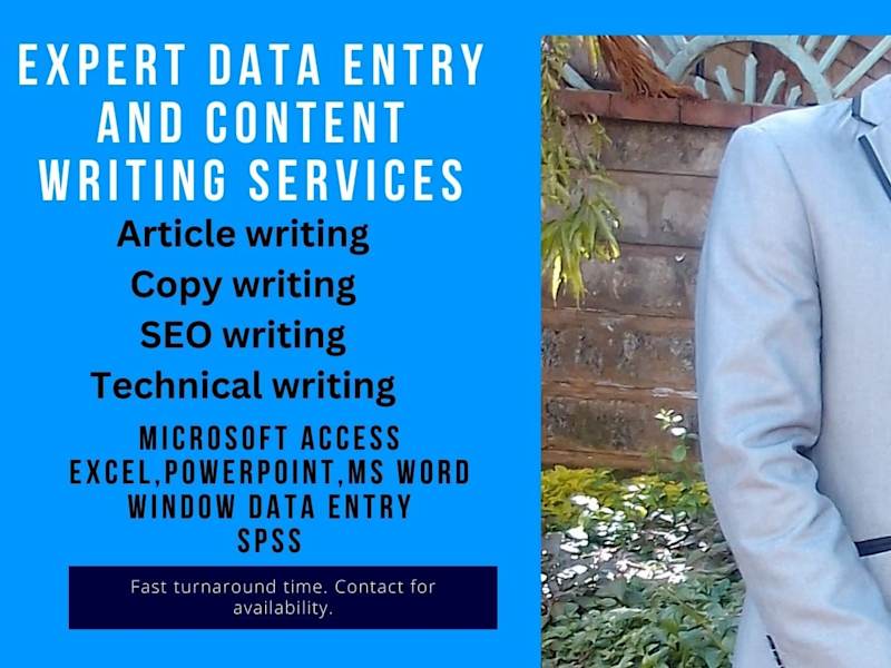 Cover image for Content writer, Data entry clerk, Graphic designer, SEO Writer