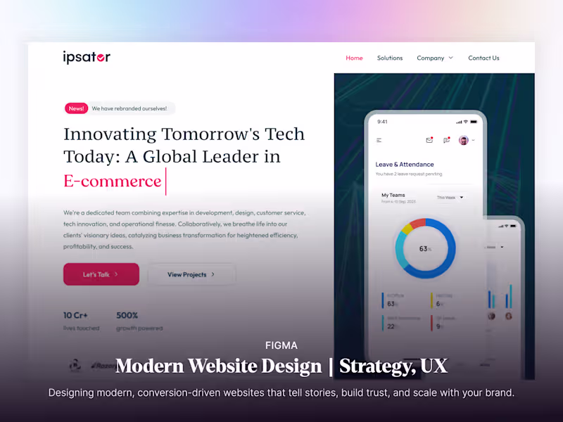 Cover image for 🌐 Website Design • Figma | Modern, Conversion-Focused UI/UX