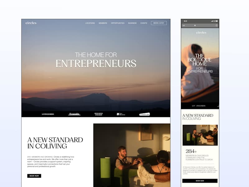 Cover image for Circles House Website Redesign – From Wix to Webflow