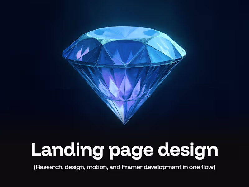 Cover image for Landing page design + Framer development