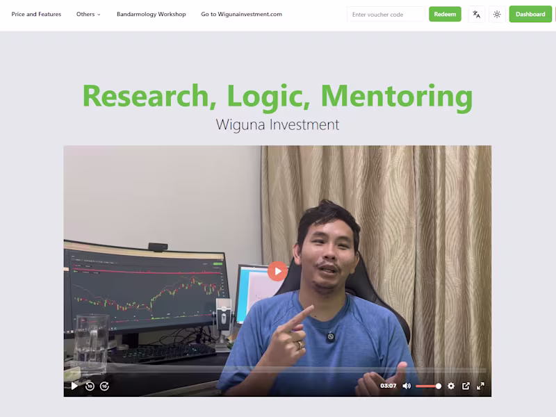 Cover image for Wiguna Investment - Research | Logic | Mentoring