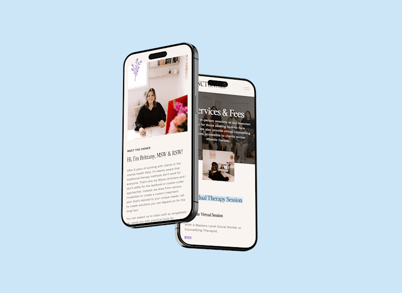 Cover image for Branding + Web Design for a therapy clinic