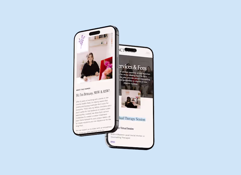 Cover image for Branding + Web Design for a therapy clinic