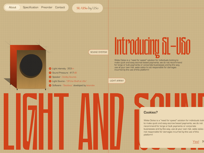 Cover image for SL-USo - Speaker design concept website 