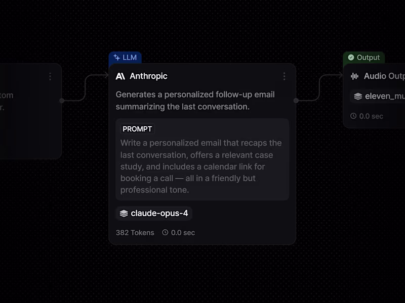 Cover image for AI Workflow Builder / Dark